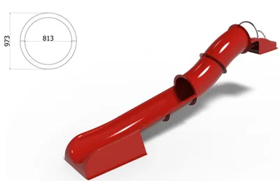 Recto simple 8,60 m – Tobogán hidrotubo compacto