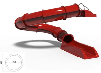 Bucle simple 270 – 15,44 m – Tobogán hidrotubo compacto